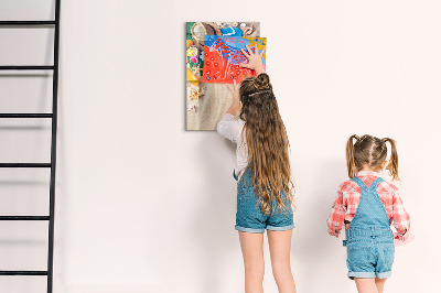 Magnetic dry erase board A creative board for holiday memories