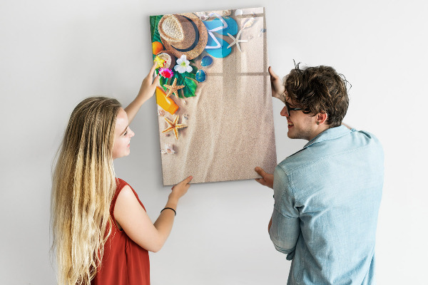 Magnetic dry erase board A creative board for holiday memories
