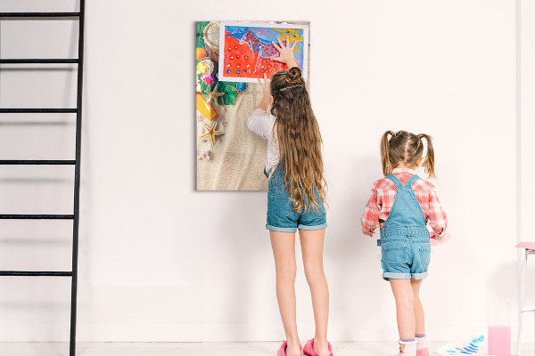 Magnetic dry erase board A creative board for holiday memories