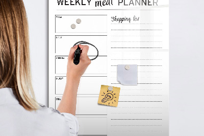 Magnetic dry erase board Meal planner for every week