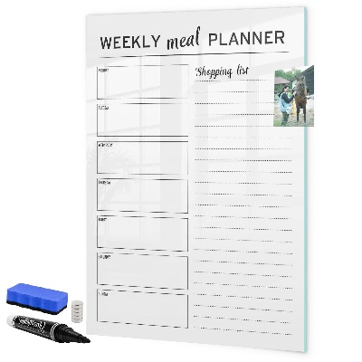 Magnetic dry erase board Meal planner for every week
