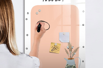 Magnetic dry erase board Planning and note-taking board