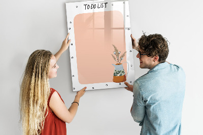 Magnetic dry erase board Planning and note-taking board