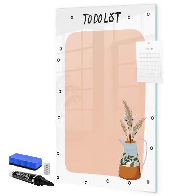 Magnetic dry erase board Planning and note-taking board