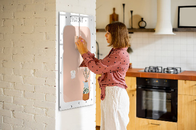 Magnetic dry erase board Planning and note-taking board