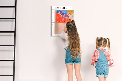 Magnetic dry erase board Planning and note-taking board