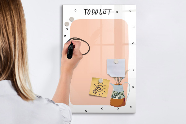Magnetic dry erase board Planning and note-taking board