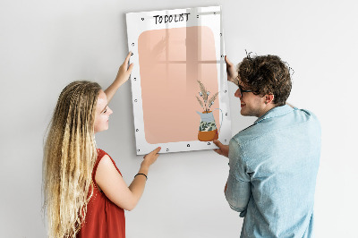 Magnetic dry erase board Planning and note-taking board