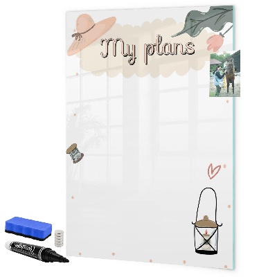 Dry erase board magnetic Planning with joy and creativity