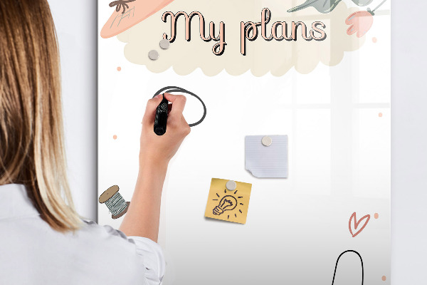Dry erase board magnetic Planning with joy and creativity