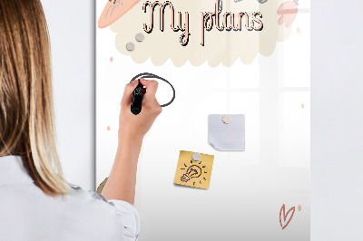 Dry erase board magnetic Planning with joy and creativity