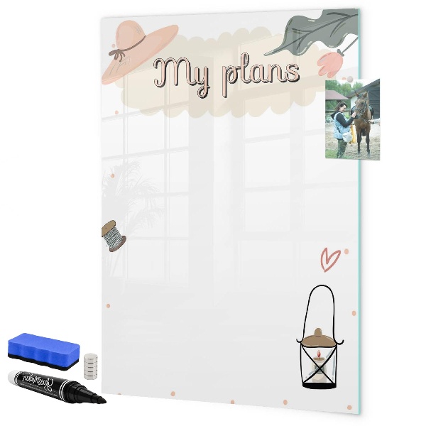 Dry erase board magnetic Planning with joy and creativity