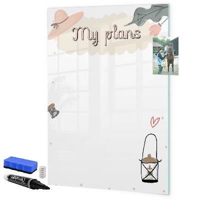 Dry erase board magnetic Planning with joy and creativity