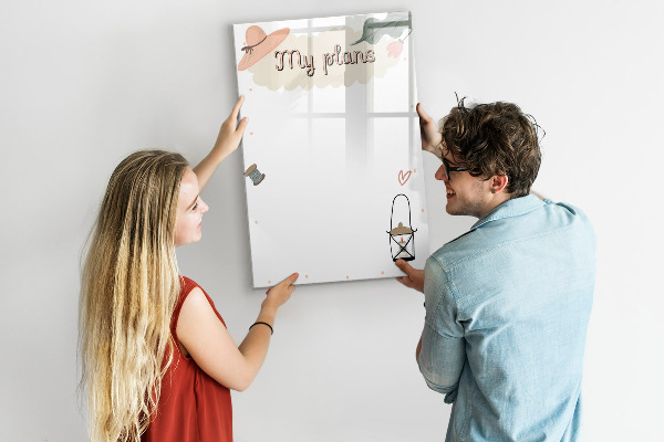 Dry erase board magnetic Planning with joy and creativity