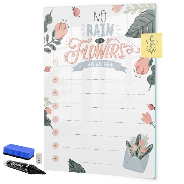 Magnetic dry erase board Flowers and memories in one place