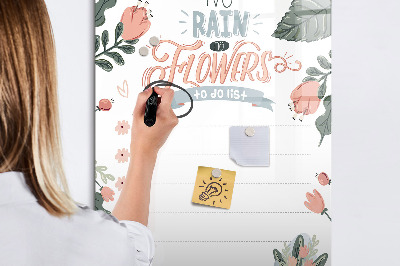 Magnetic dry erase board Flowers and memories in one place