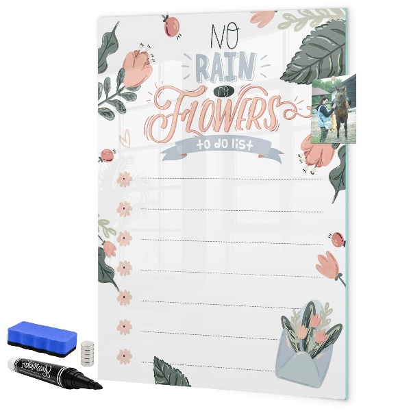 Magnetic dry erase board Flowers and memories in one place