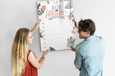 Magnetic dry erase board Flowers and memories in one place