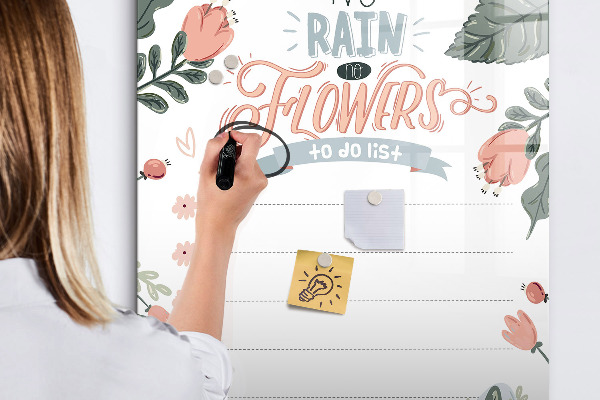 Magnetic dry erase board Flowers and memories in one place