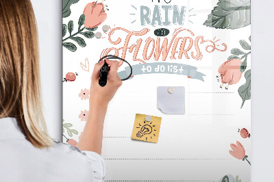Magnetic dry erase board Flowers and memories in one place
