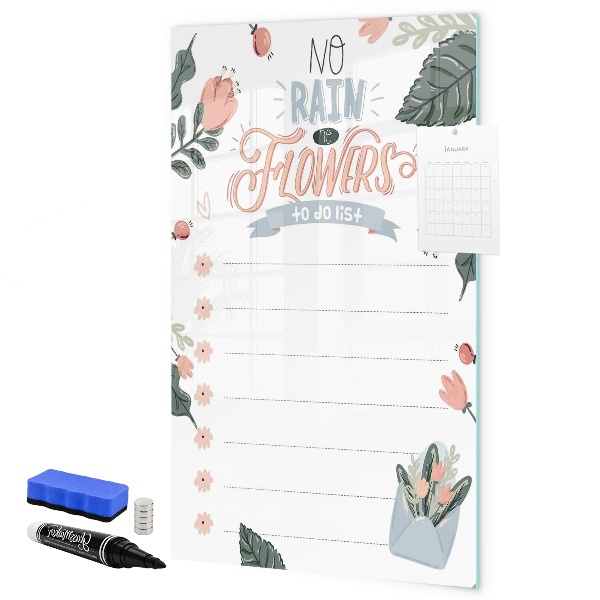 Magnetic dry erase board Flowers and memories in one place