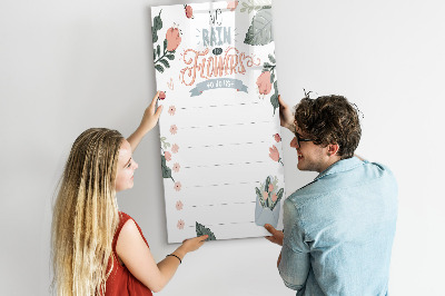 Magnetic dry erase board Flowers and memories in one place