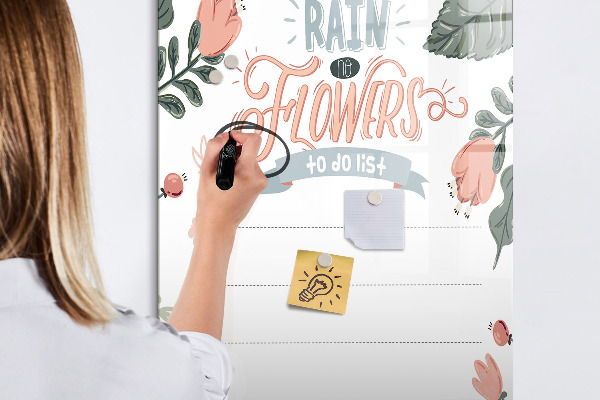 Magnetic dry erase board Flowers and memories in one place