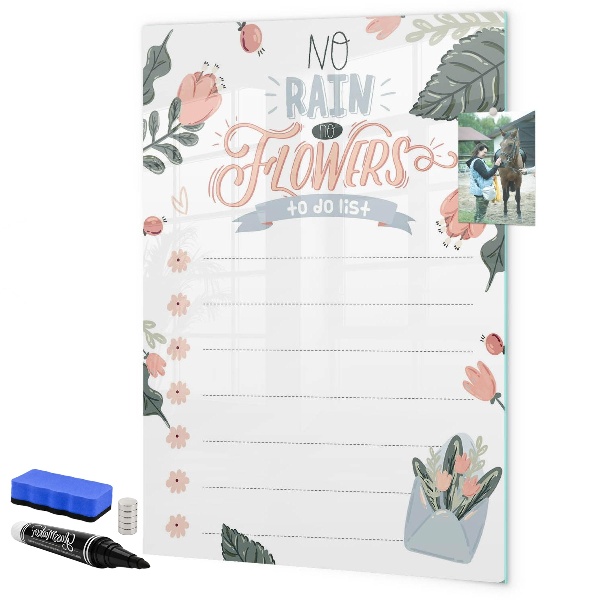 Magnetic dry erase board Flowers and memories in one place