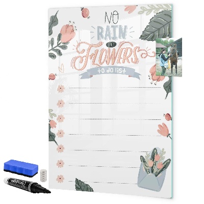 Magnetic dry erase board Flowers and memories in one place