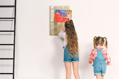 Magnetic dry erase board Modern board for notes and photos