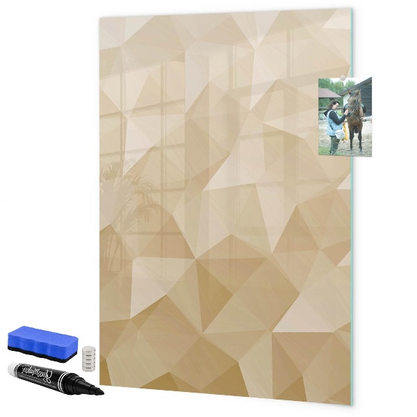 Magnetic dry erase board Modern board for notes and photos