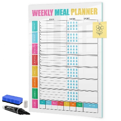 Magnetic dry erase board Meal planner for every week