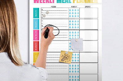 Magnetic dry erase board Meal planner for every week