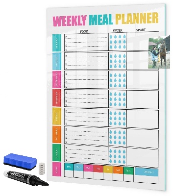 Magnetic dry erase board Meal planner for every week