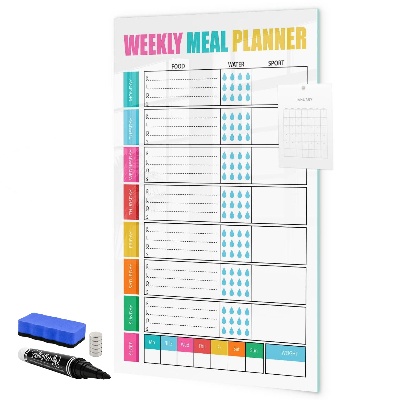 Magnetic dry erase board Meal planner for every week
