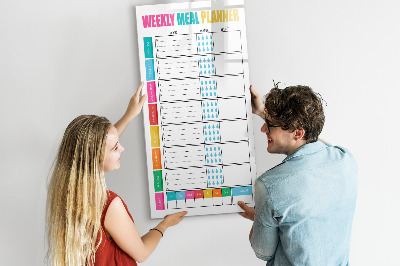 Magnetic dry erase board Meal planner for every week