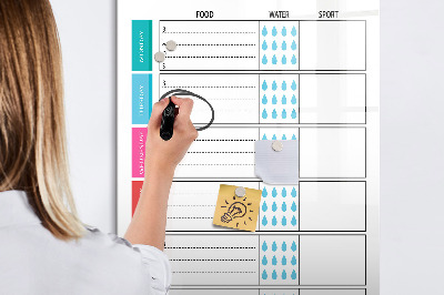 Magnetic dry erase board Meal planner for every week