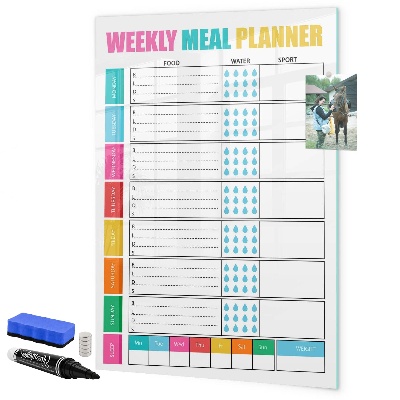 Magnetic dry erase board Meal planner for every week