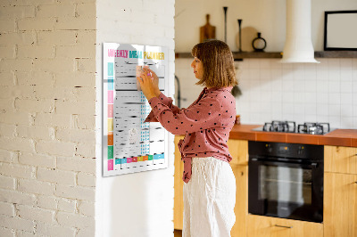 Magnetic dry erase board Meal planner for every week