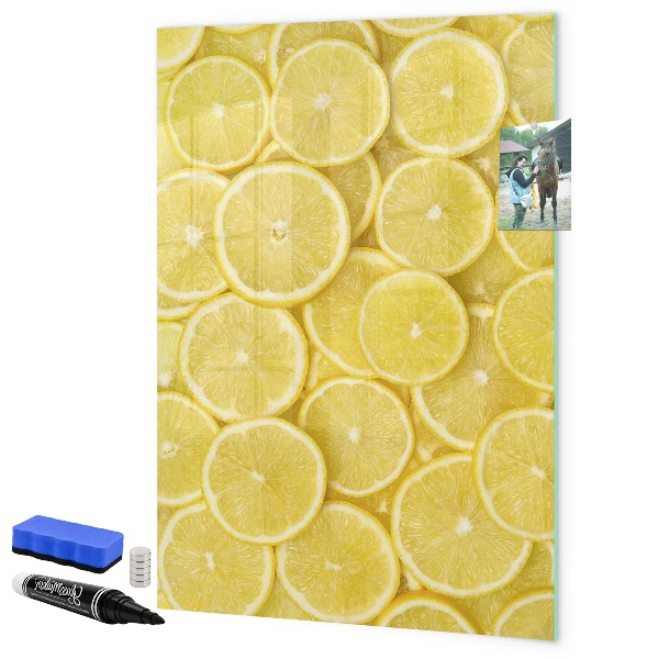 Magnetic dry erase board Colorful Lemon Memo Board