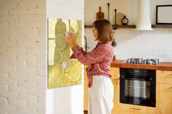 Magnetic dry erase board Colorful Lemon Memo Board