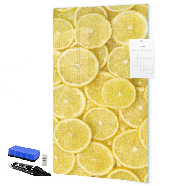 Magnetic dry erase board Colorful Lemon Memo Board