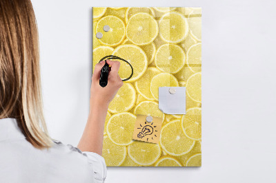 Magnetic dry erase board Colorful Lemon Memo Board