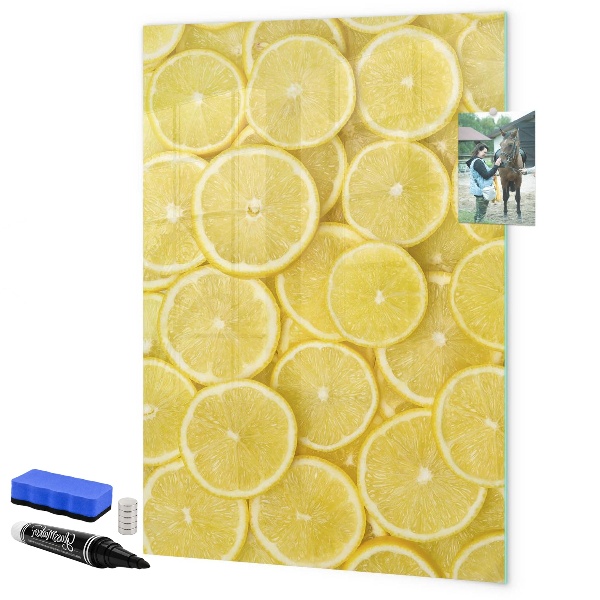 Magnetic dry erase board Colorful Lemon Memo Board