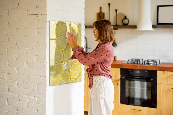 Magnetic dry erase board Colorful Lemon Memo Board