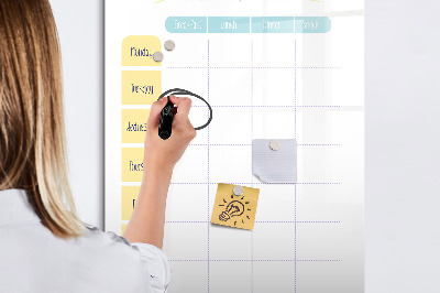 Magnetic dry erase board Meal planner for the whole week