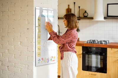 Magnetic dry erase board Meal planner for the whole week