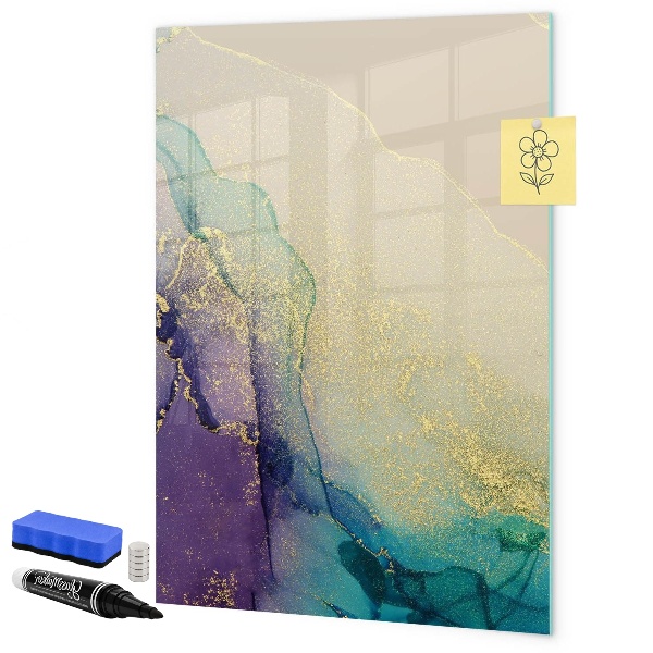 Magnetic dry erase board Colorful memories on a cork board