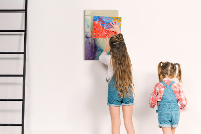 Magnetic dry erase board Colorful memories on a cork board
