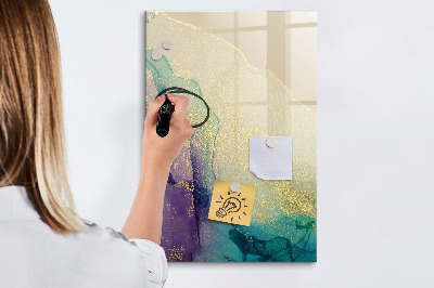 Magnetic dry erase board Colorful memories on a cork board